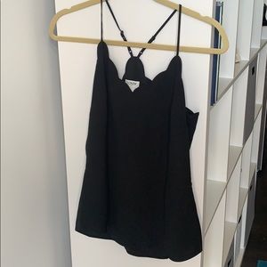 Scallop Cami- J. Crew, Black Size 2